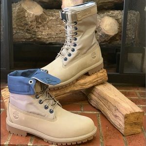 Timberland Gaiter Boot - Dark Beige Nubuck Jrs. 6